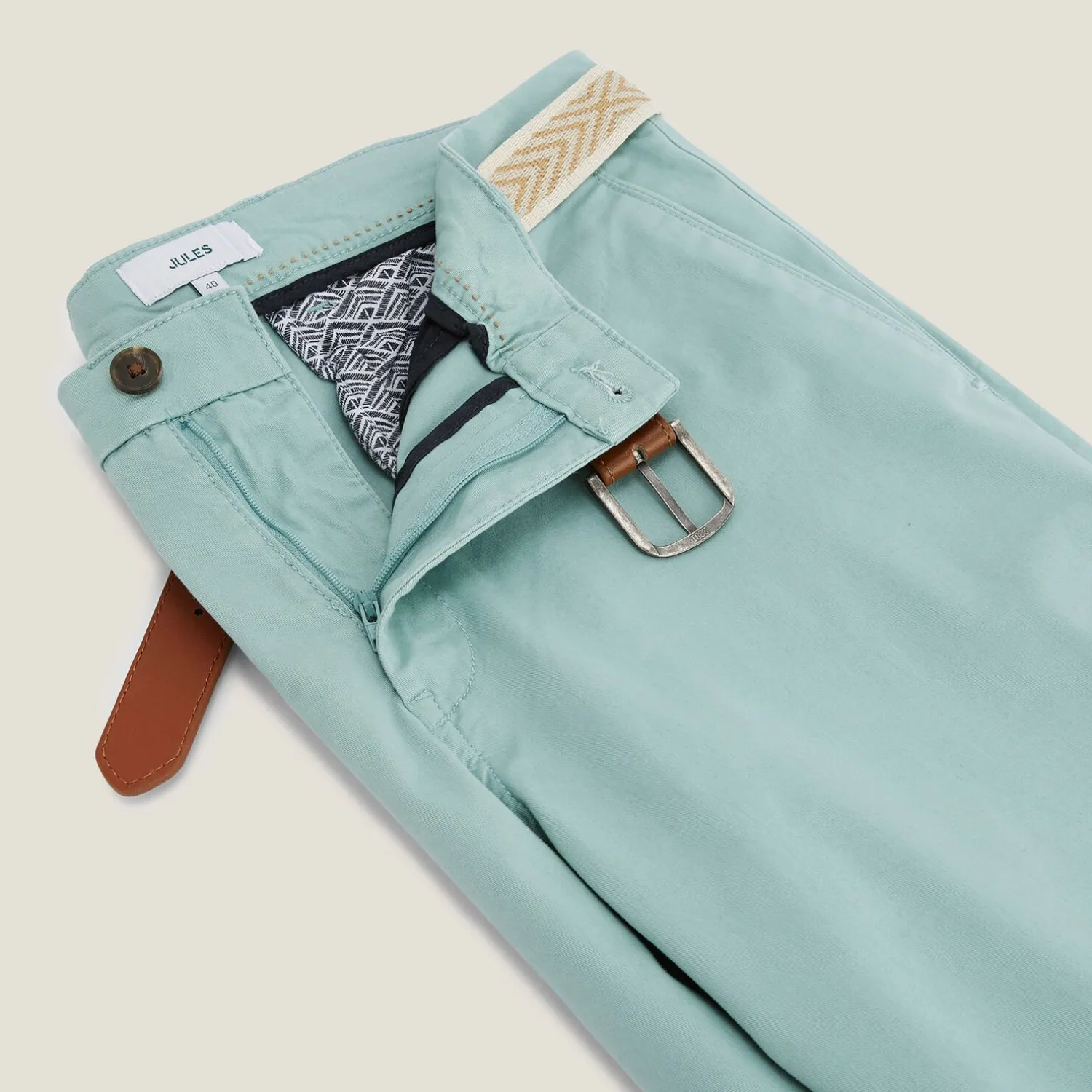 Jules Bermuda chino uni avec ceinture- Short & Bermuda