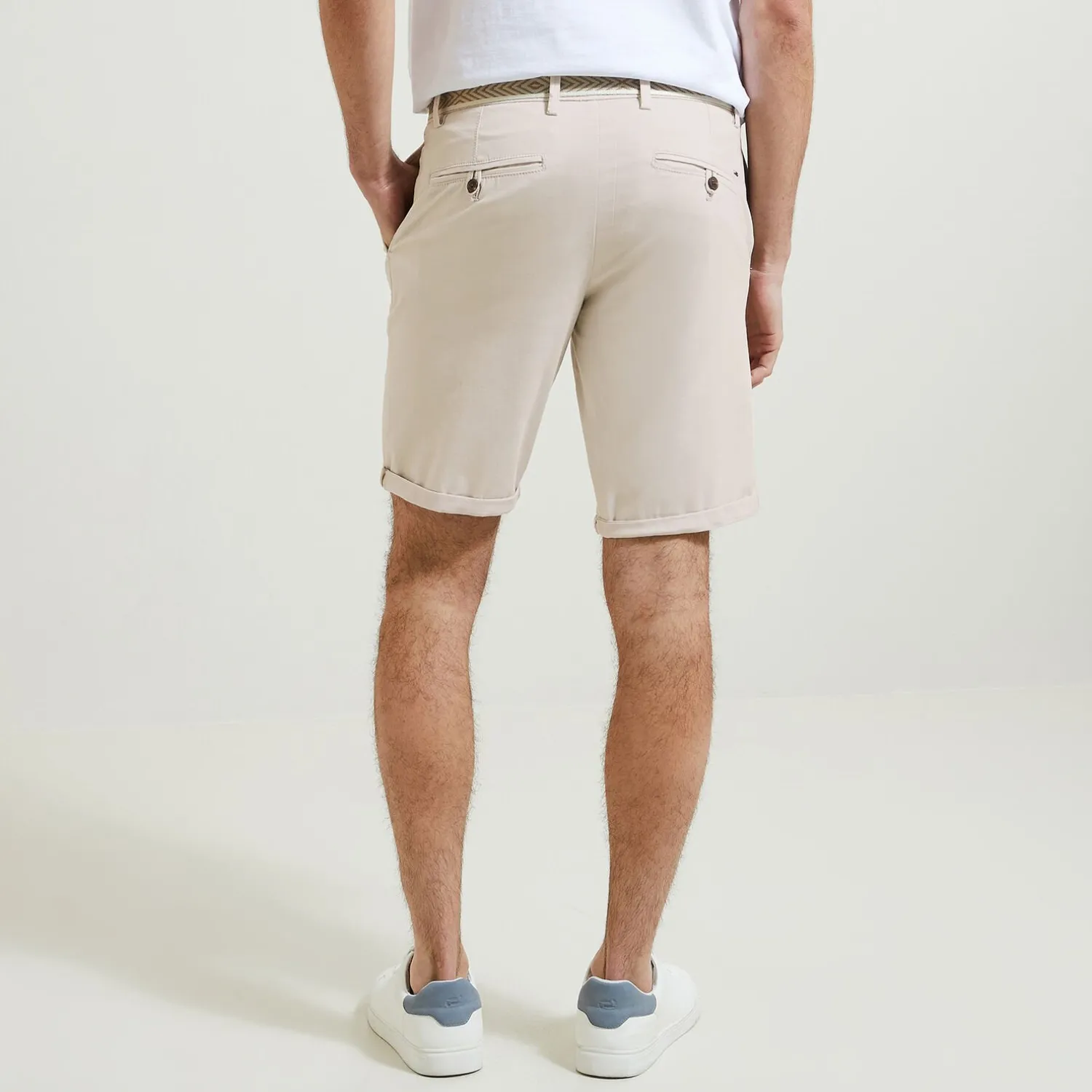 Jules Bermuda chino uni avec ceinture- Short & Bermuda
