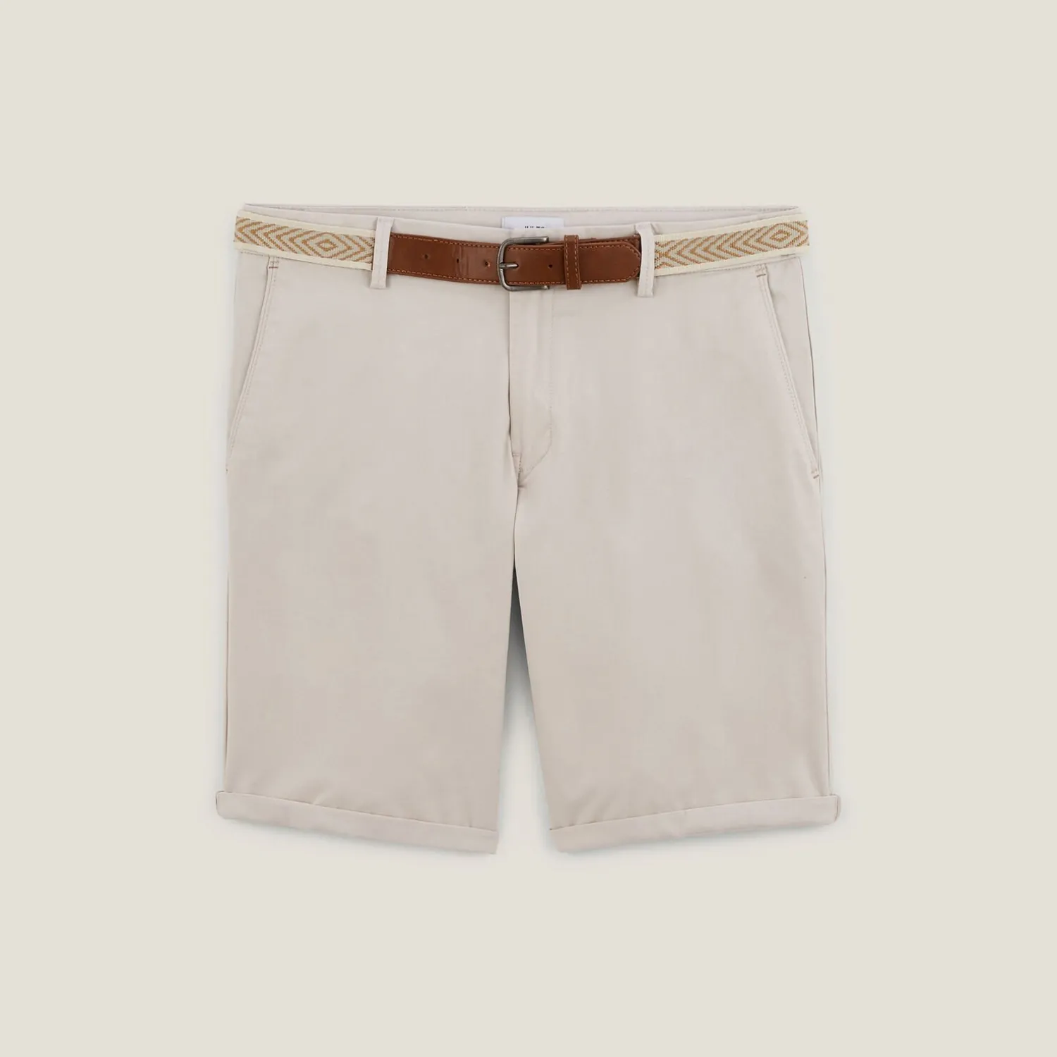 Jules Bermuda chino uni avec ceinture- Short & Bermuda