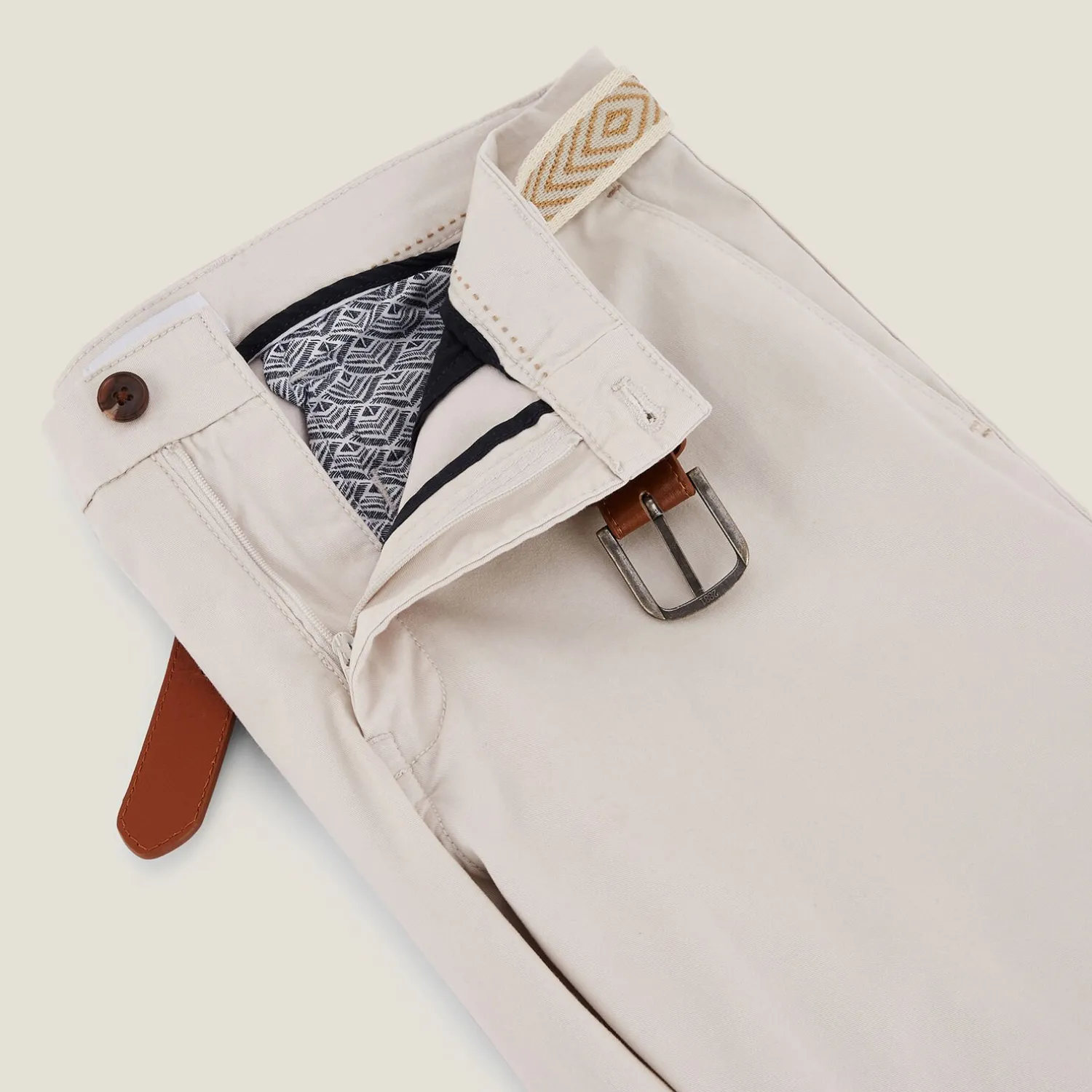 Jules Bermuda chino uni avec ceinture- Short & Bermuda