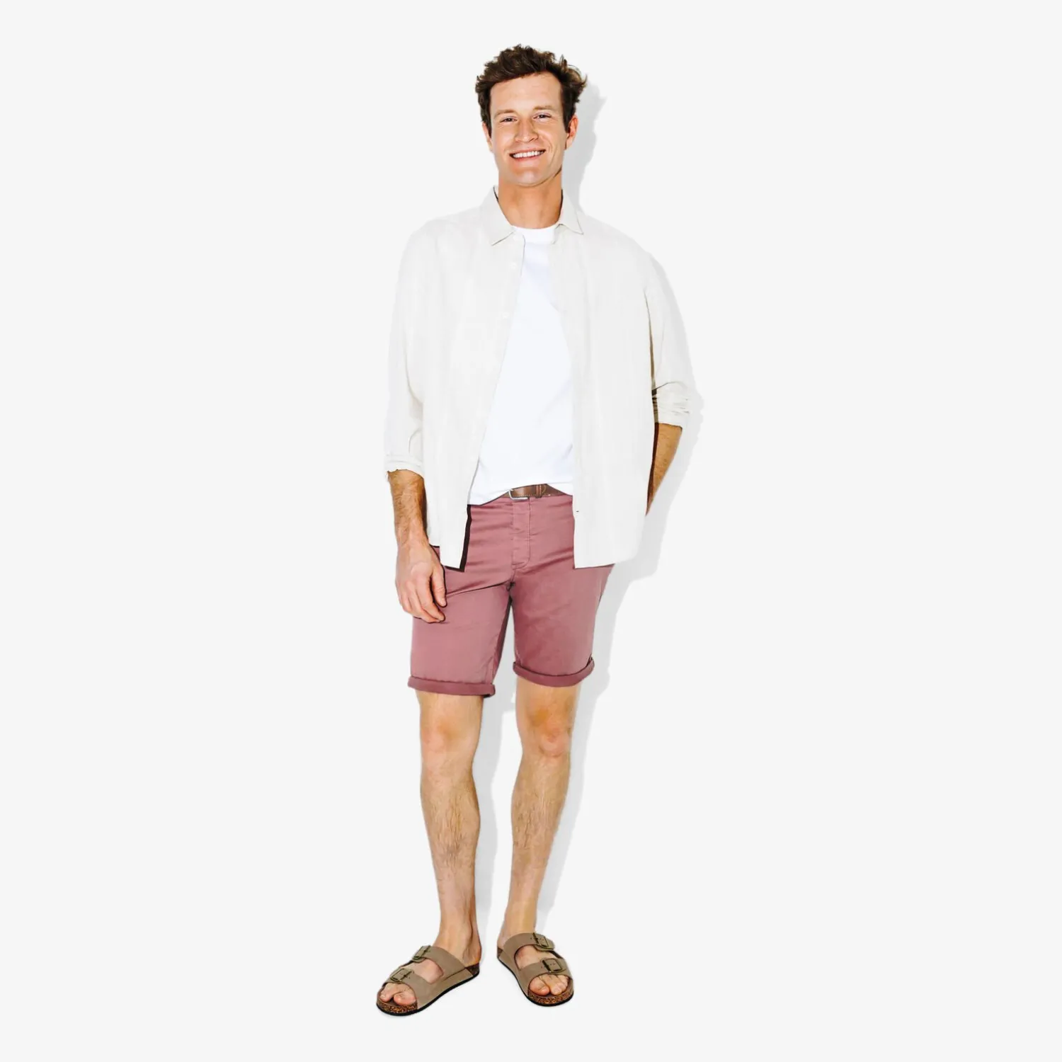Jules Bermuda chino uni avec ceinture- Short & Bermuda