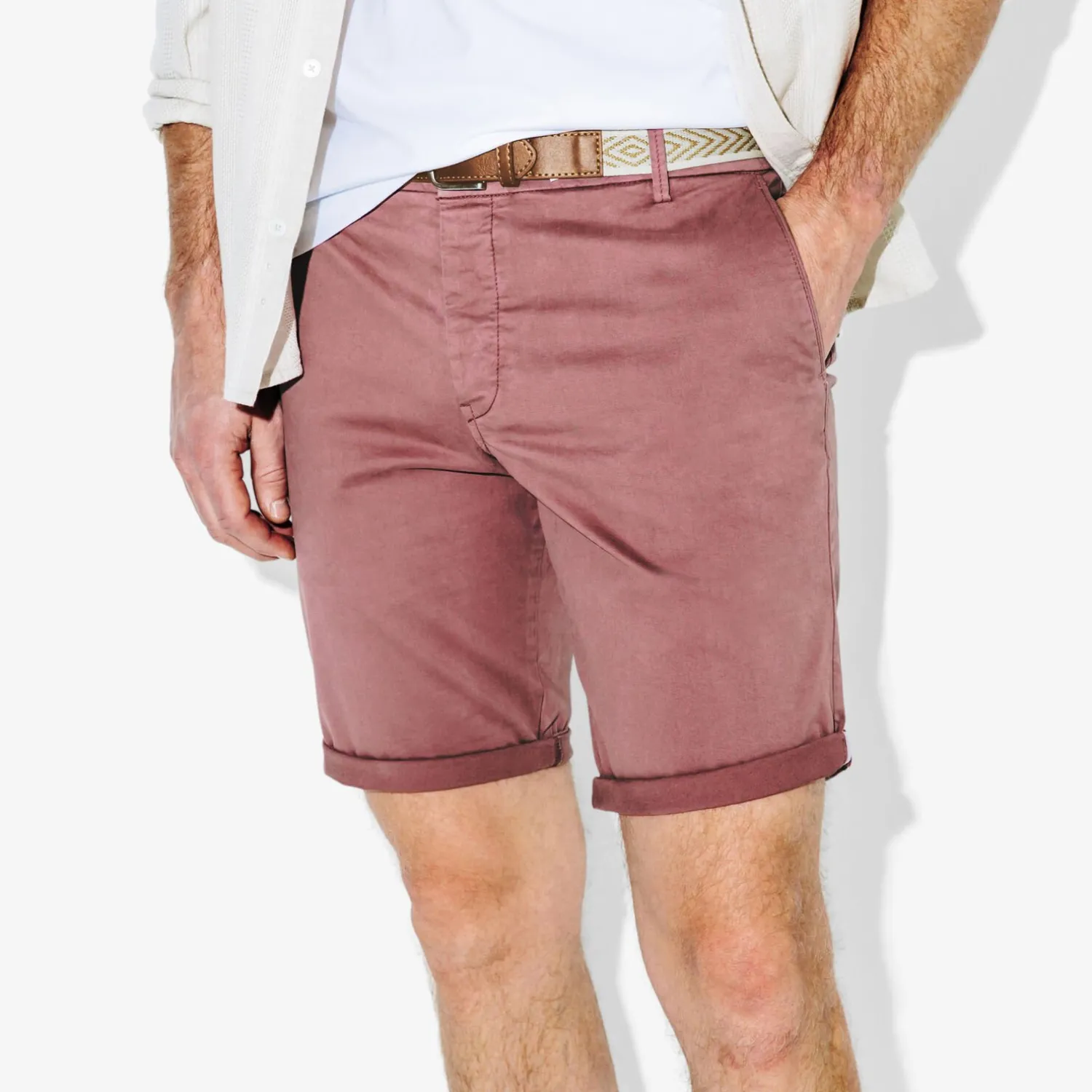 Jules Bermuda chino uni avec ceinture- Short & Bermuda