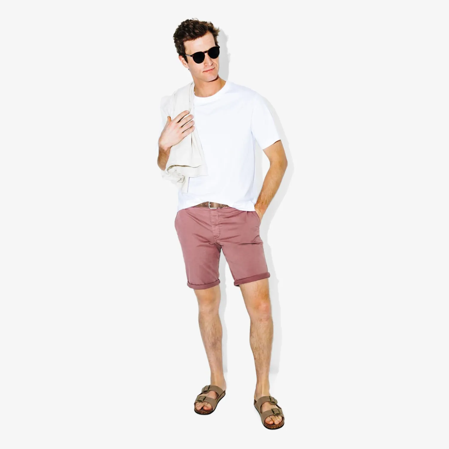 Jules Bermuda chino uni avec ceinture- Short & Bermuda