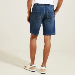Jules Bermuda en jean effet maille- Short & Bermuda