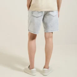 Jules Bermuda en jean effet maille- Short & Bermuda