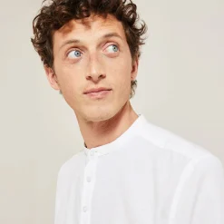 Jules Chemise en coton col mao- Chemise
