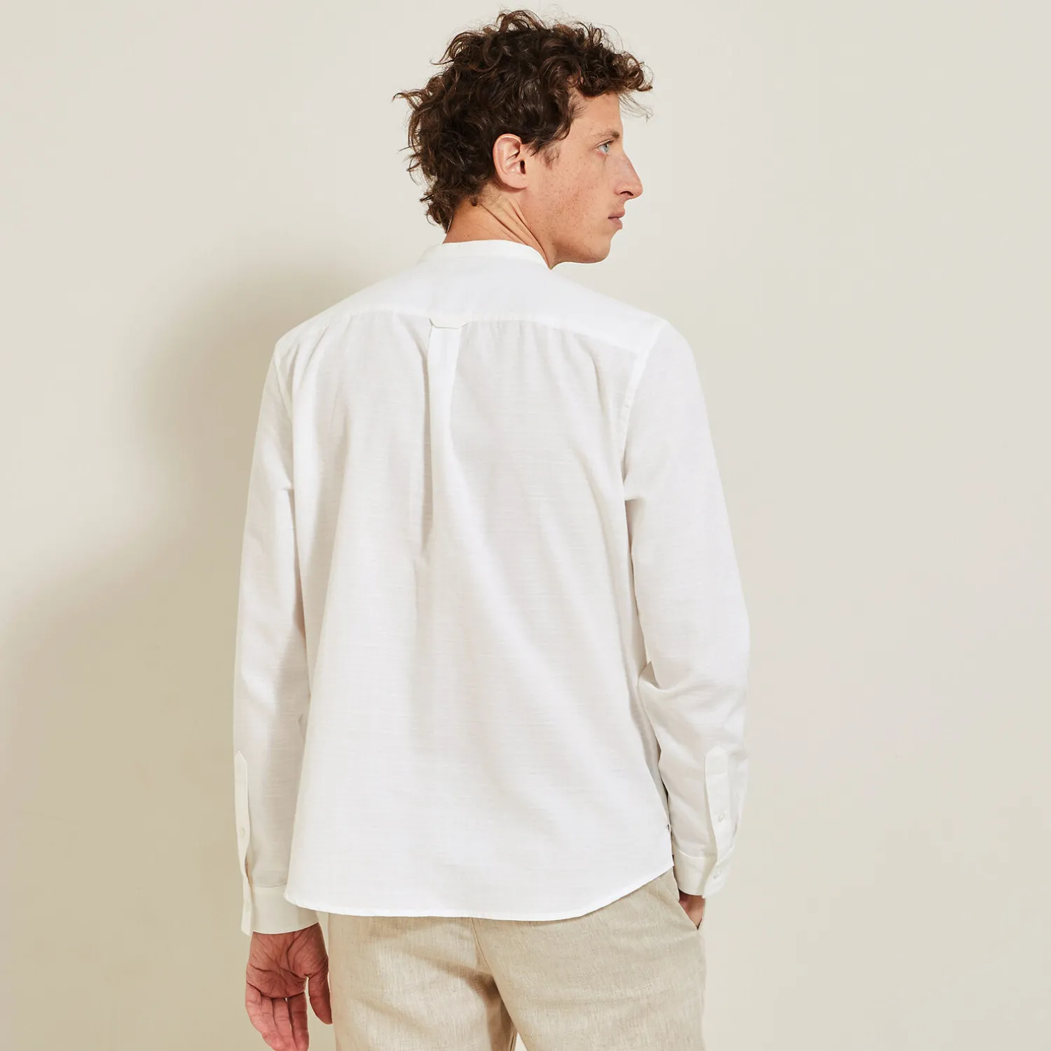 Jules Chemise en coton col mao- Chemise