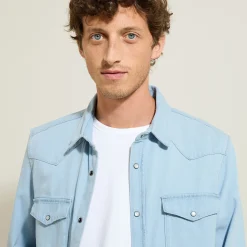 Jules Chemise en coton denim western- Chemise
