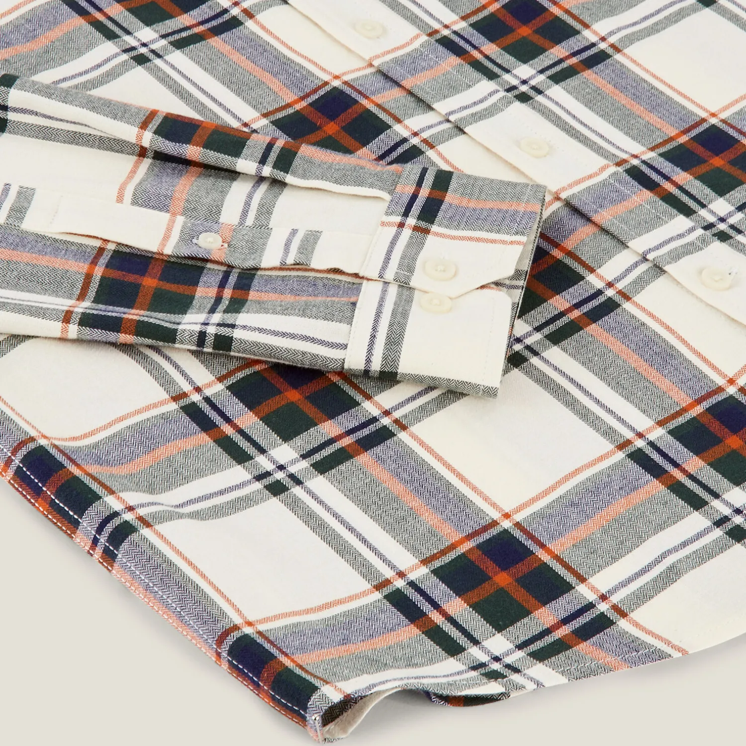 Jules Chemise en coton flanelle à carreaux- Chemise