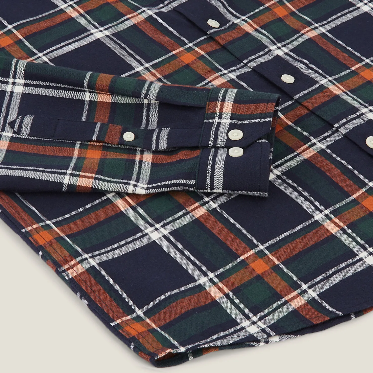 Jules Chemise en coton flanelle à carreaux- Chemise