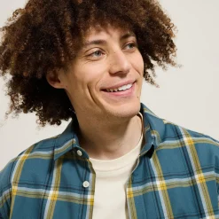 Jules Chemise en coton flanelle à carreaux- Chemise