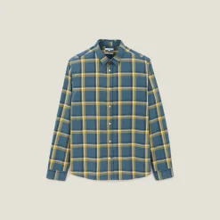 Jules Chemise en coton flanelle à carreaux- Chemise