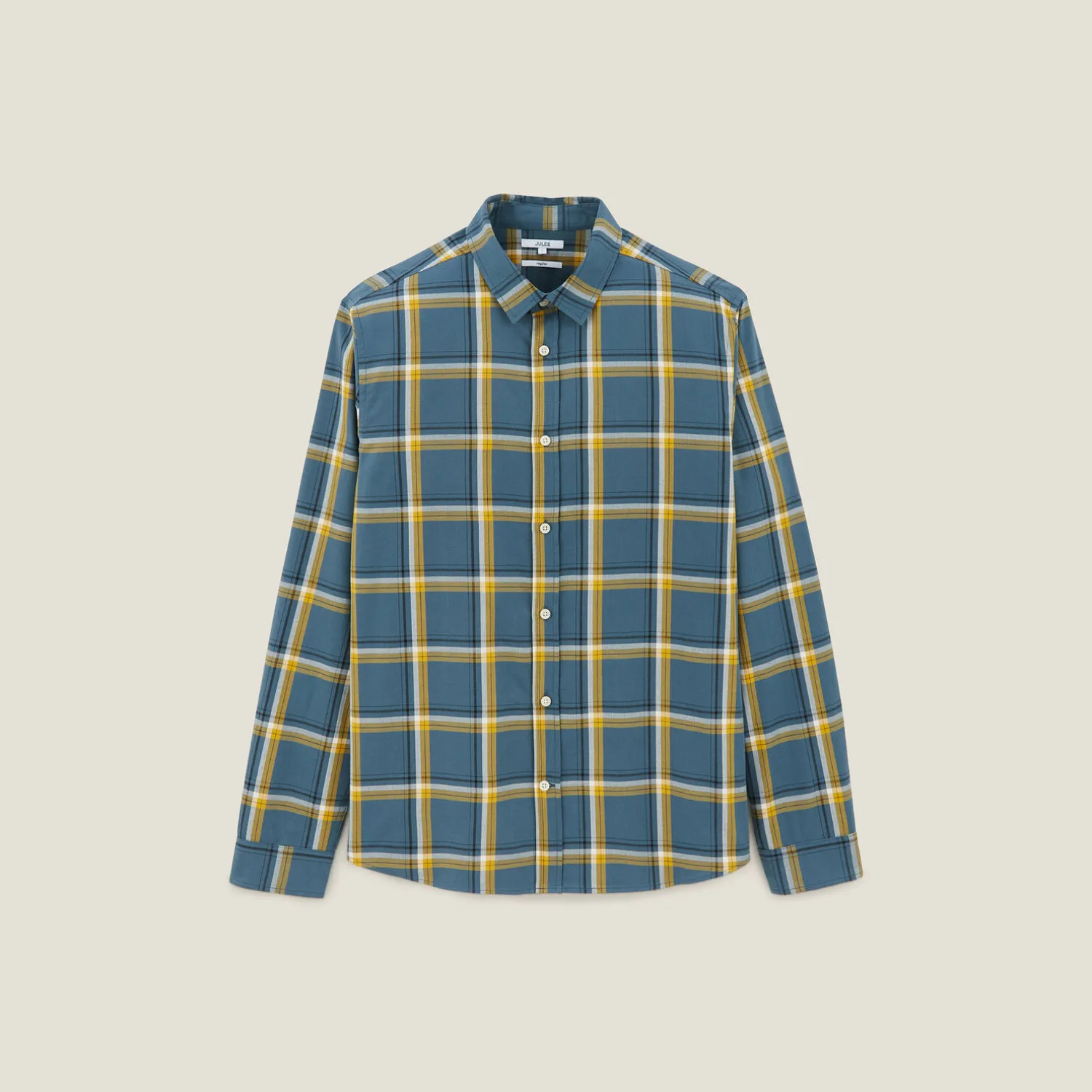 Jules Chemise en coton flanelle à carreaux- Chemise