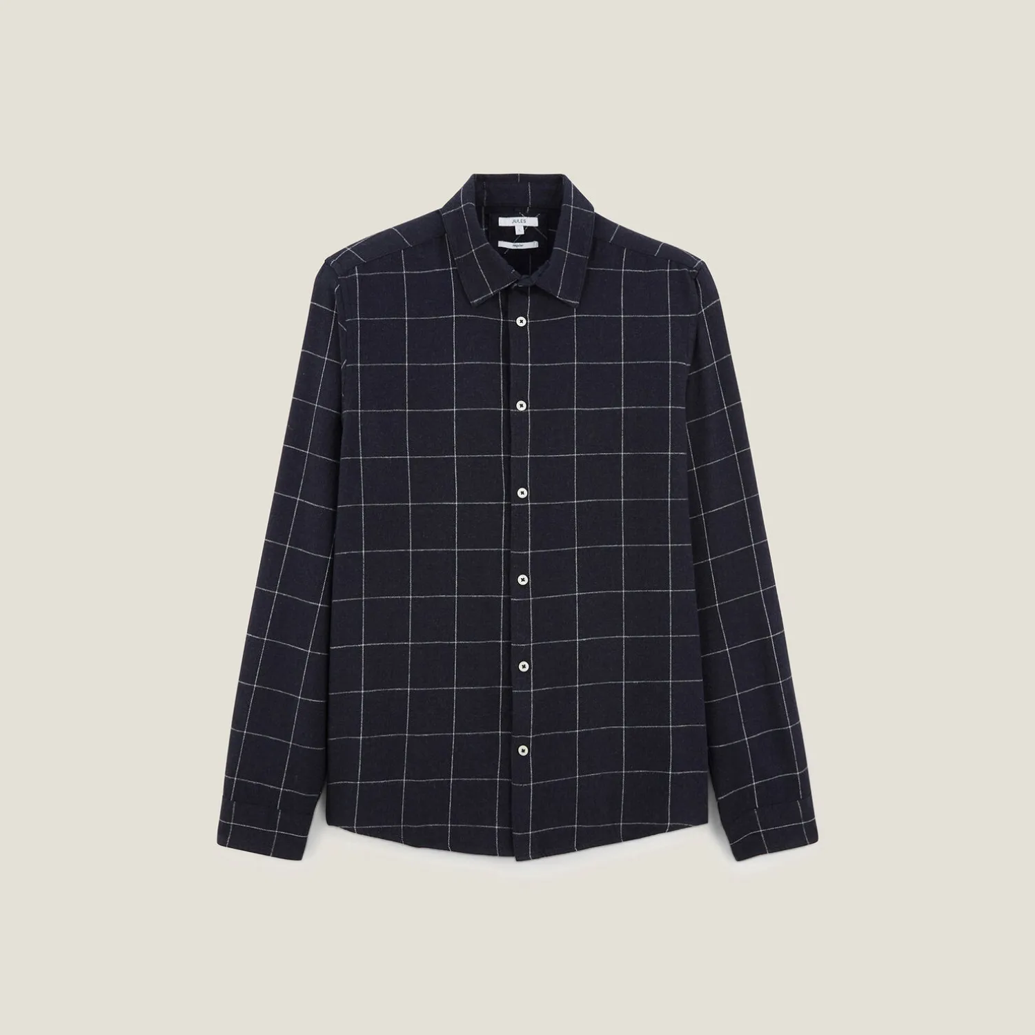 Jules Chemise en coton flanelle à carreaux- Chemise