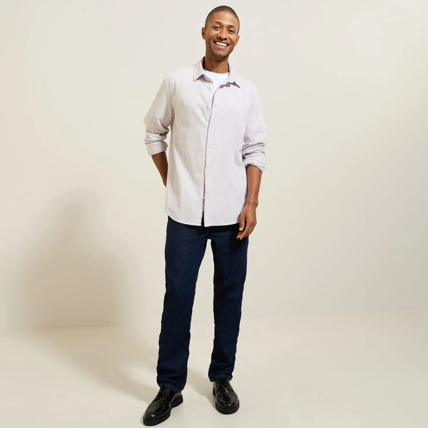 Jules Chemise en coton flanelle col classique- Chemise