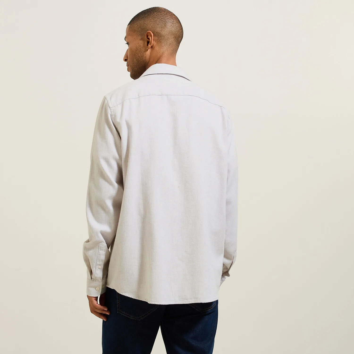 Jules Chemise en coton flanelle col classique- Chemise