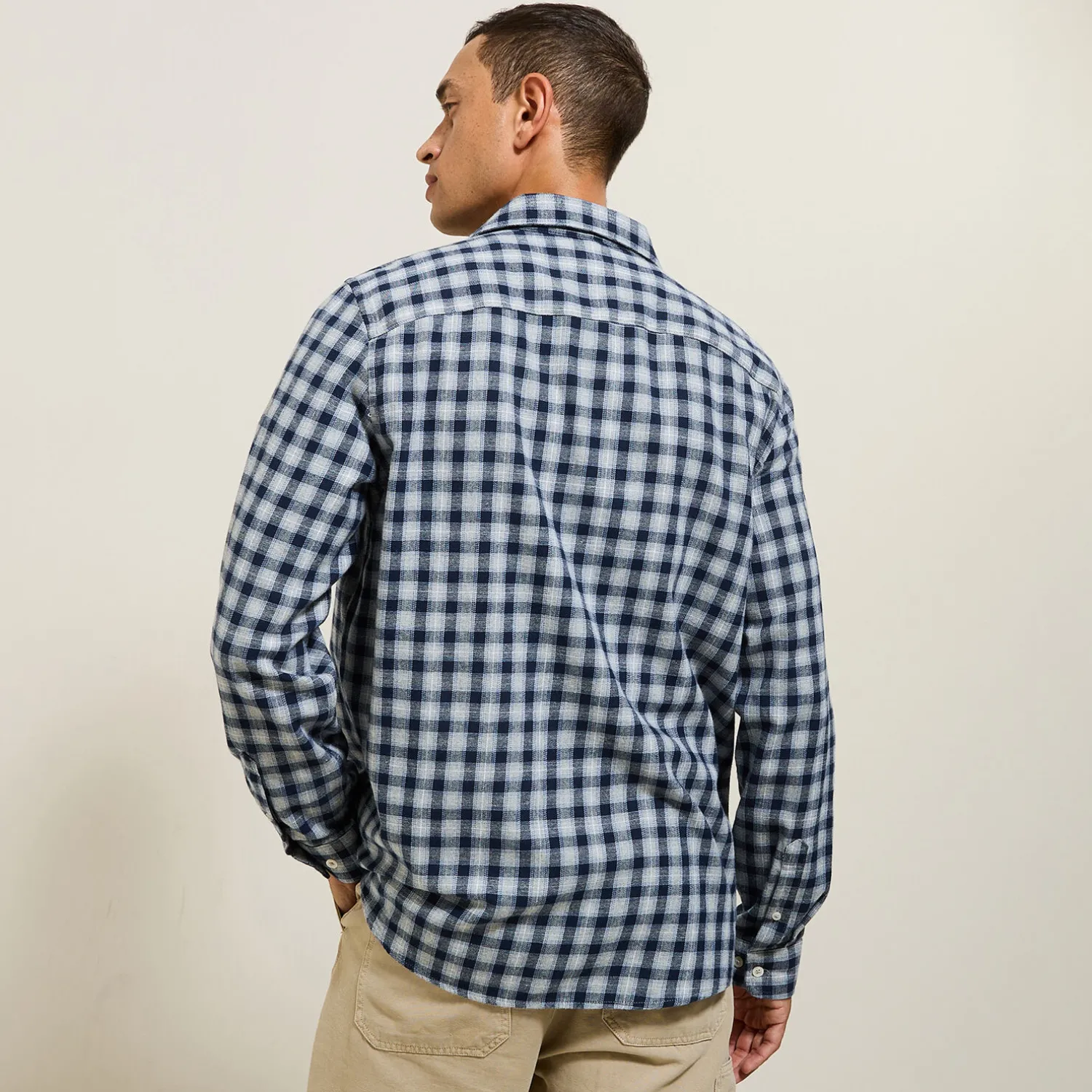 Jules Chemise en coton flanelle à carreaux- Chemise