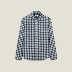 Jules Chemise en coton flanelle à carreaux- Chemise