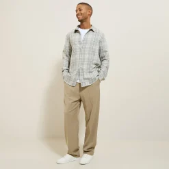 Jules Chemise en coton flanelle à carreaux- Chemise