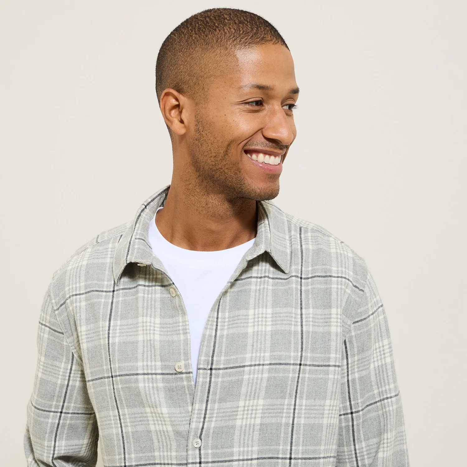 Jules Chemise en coton flanelle à carreaux- Chemise