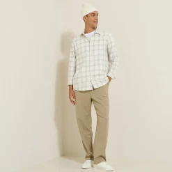 Jules Chemise en coton flanelle à carreaux- Chemise