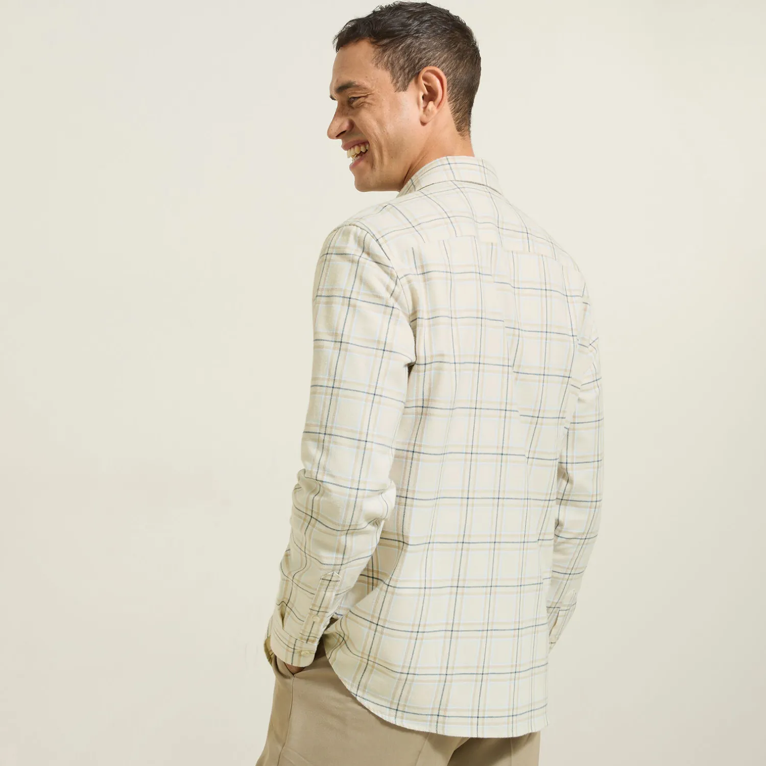 Jules Chemise en coton flanelle à carreaux- Chemise