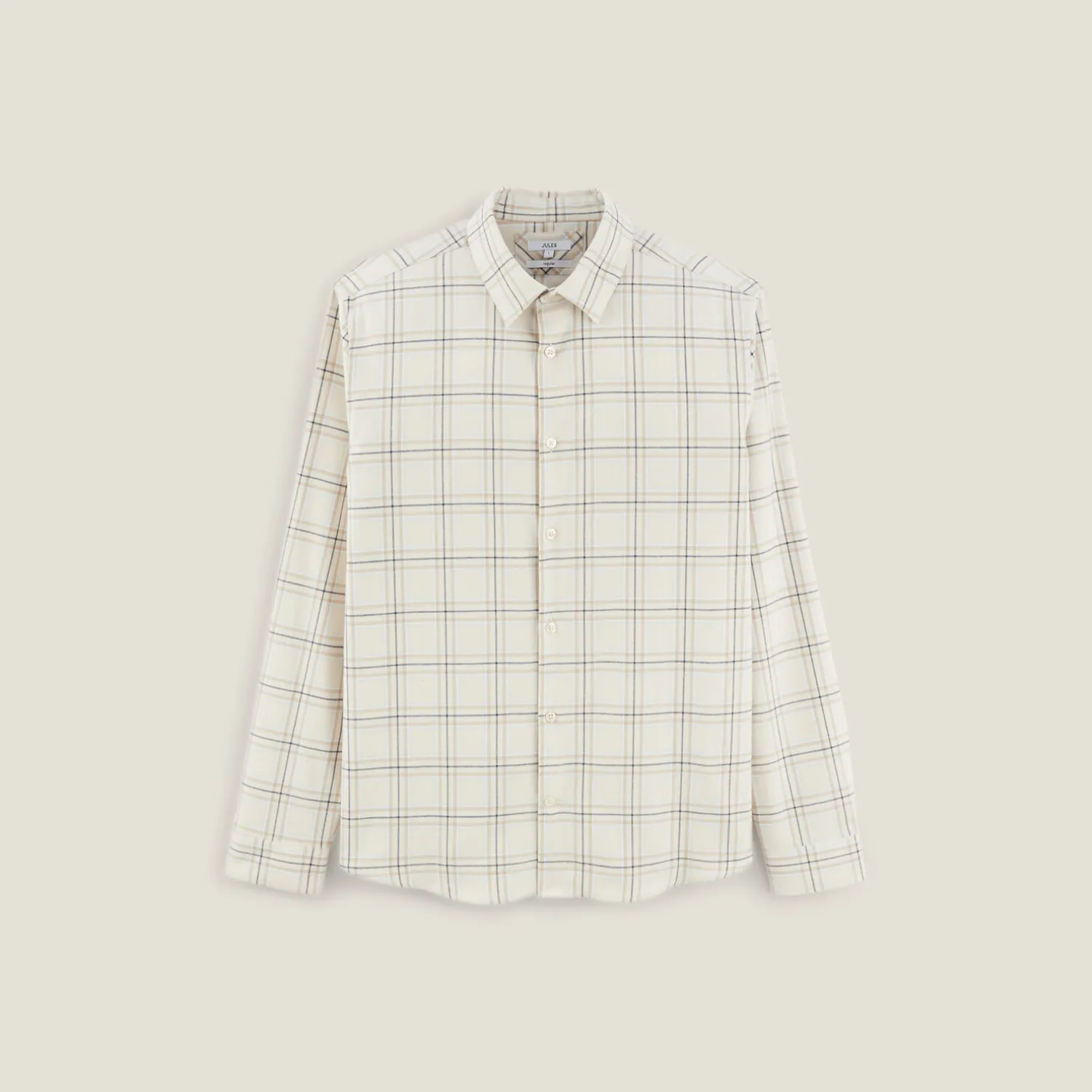 Jules Chemise en coton flanelle à carreaux- Chemise