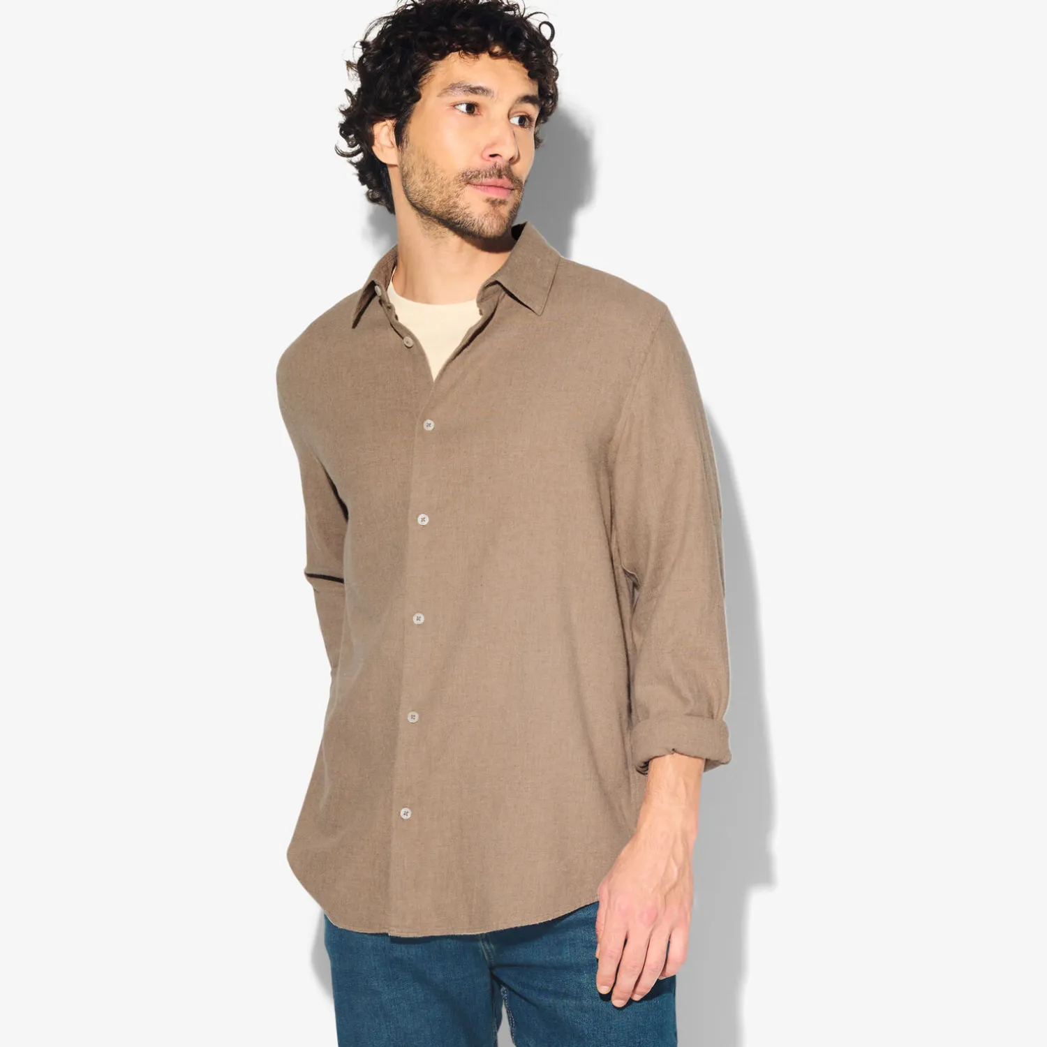 Jules Chemise en coton flanelle col classique- Chemise