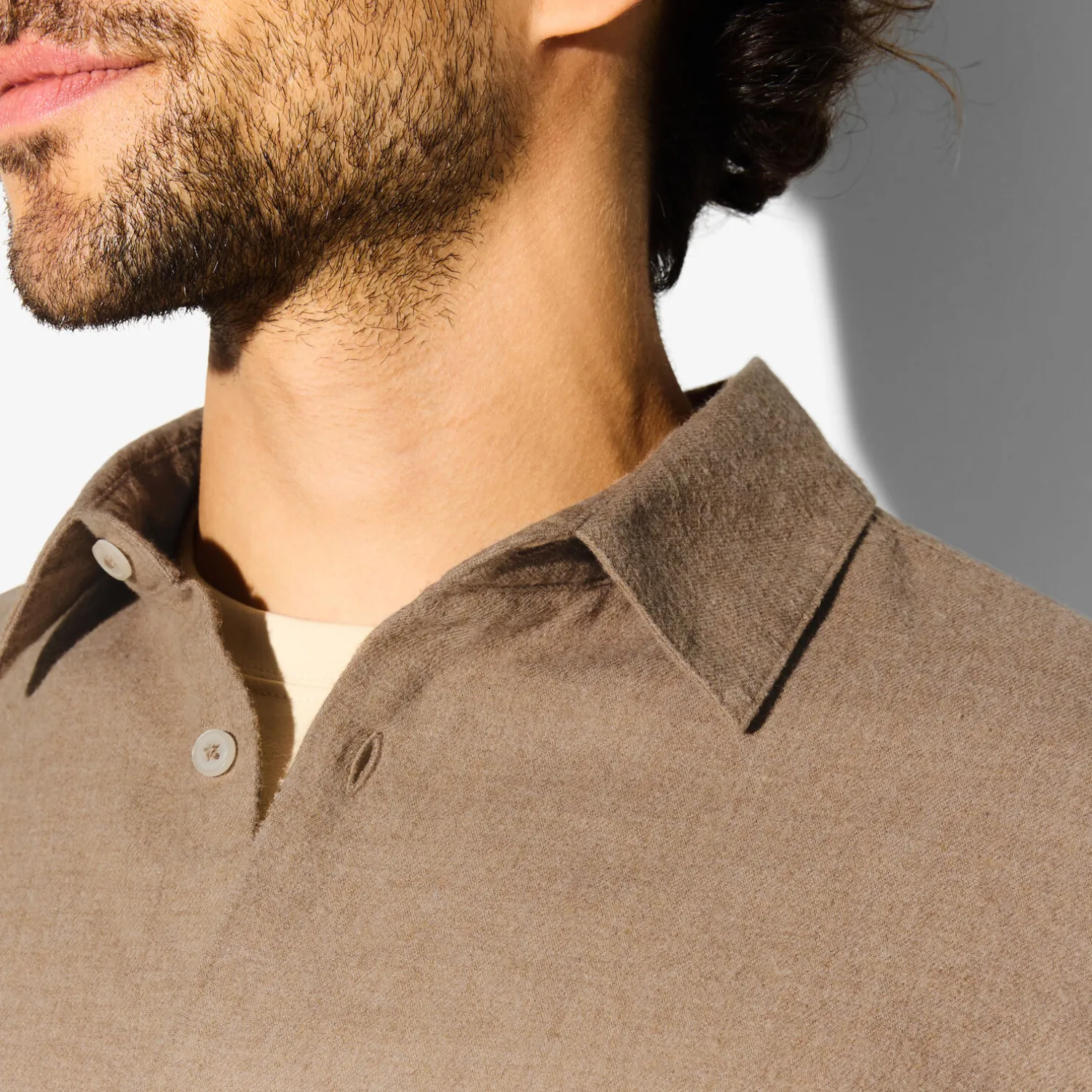 Jules Chemise en coton flanelle col classique- Chemise