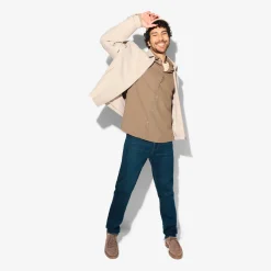 Jules Chemise en coton flanelle col classique- Chemise