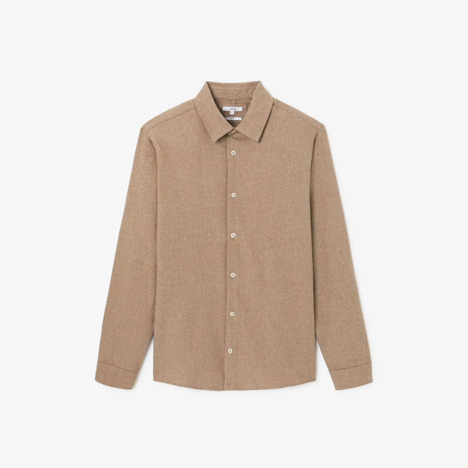 Jules Chemise en coton flanelle col classique- Chemise