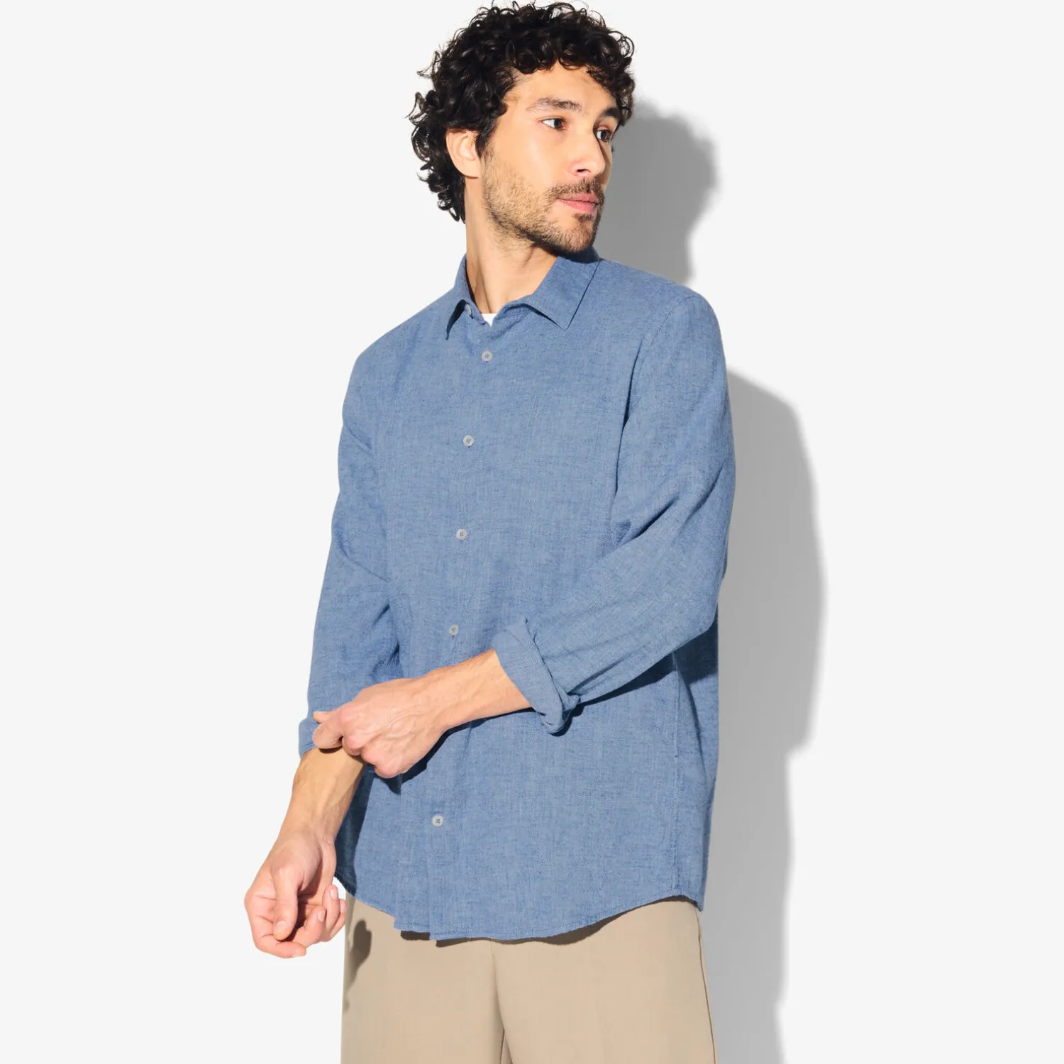 Jules Chemise en coton flanelle col classique- Chemise