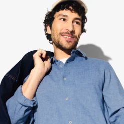 Jules Chemise en coton flanelle col classique- Chemise