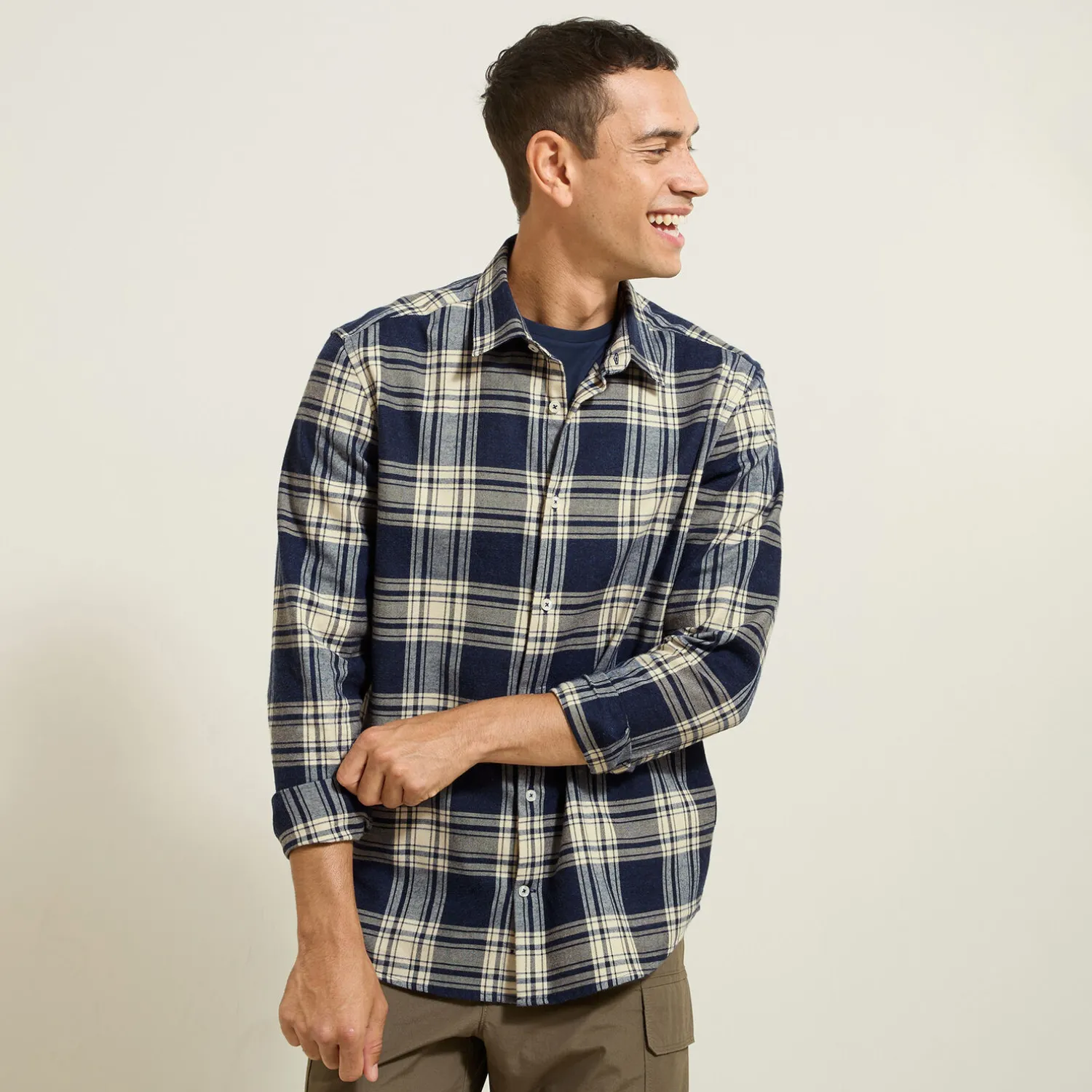 Jules Chemise en coton flanelle à carreaux- Chemise