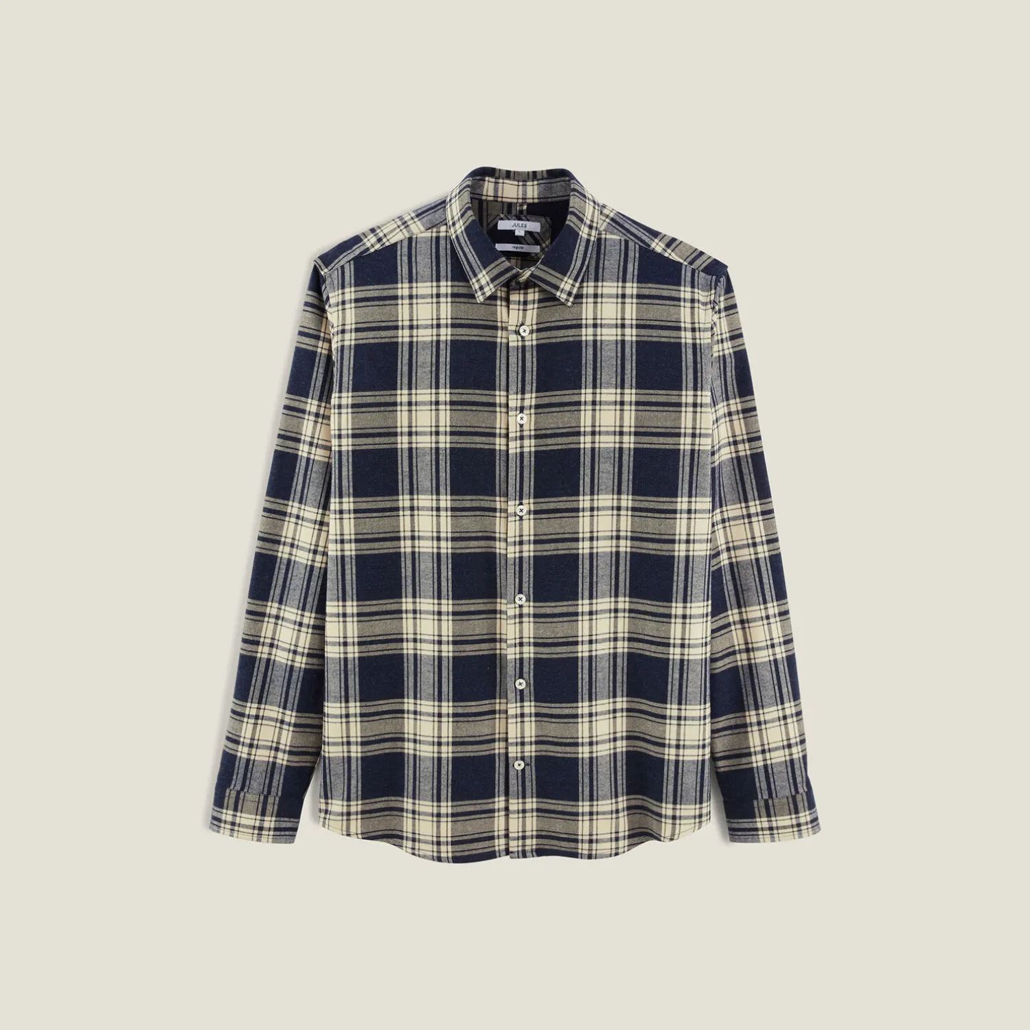 Jules Chemise en coton flanelle à carreaux- Chemise