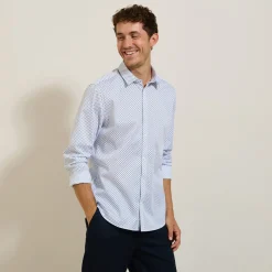 Jules Chemise en coton imprimé géométrique- Smart Casual|Chemise Formelle