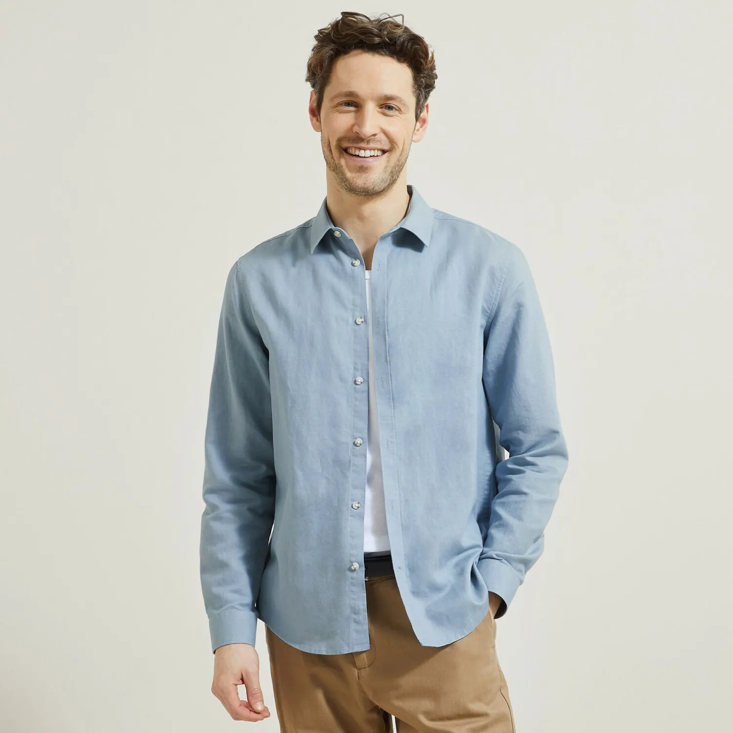 Jules Chemise en coton lin- Smart Casual|Chemise