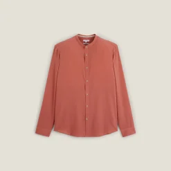 Jules Chemise en coton lin col mao- Chemise