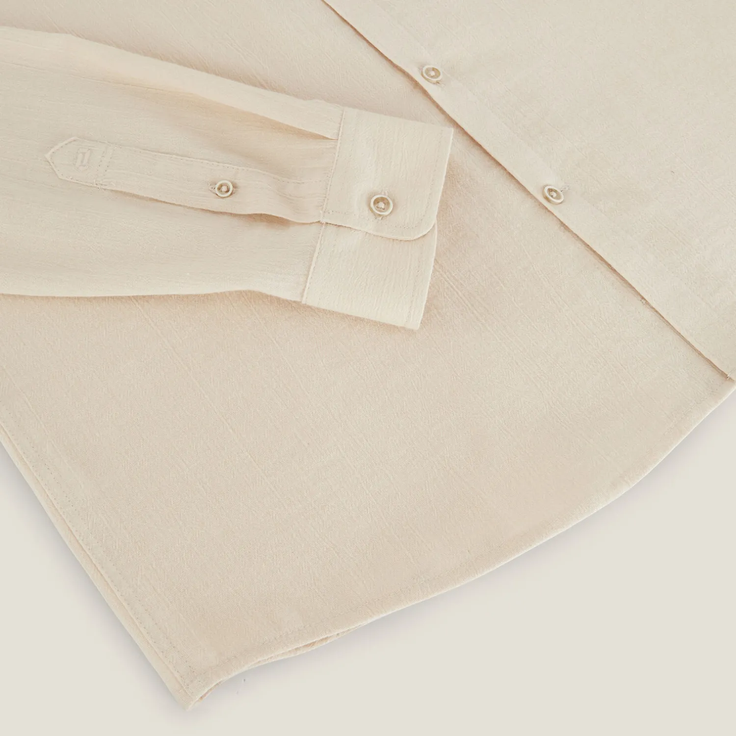 Jules Chemise en coton lin col mao- Chemise