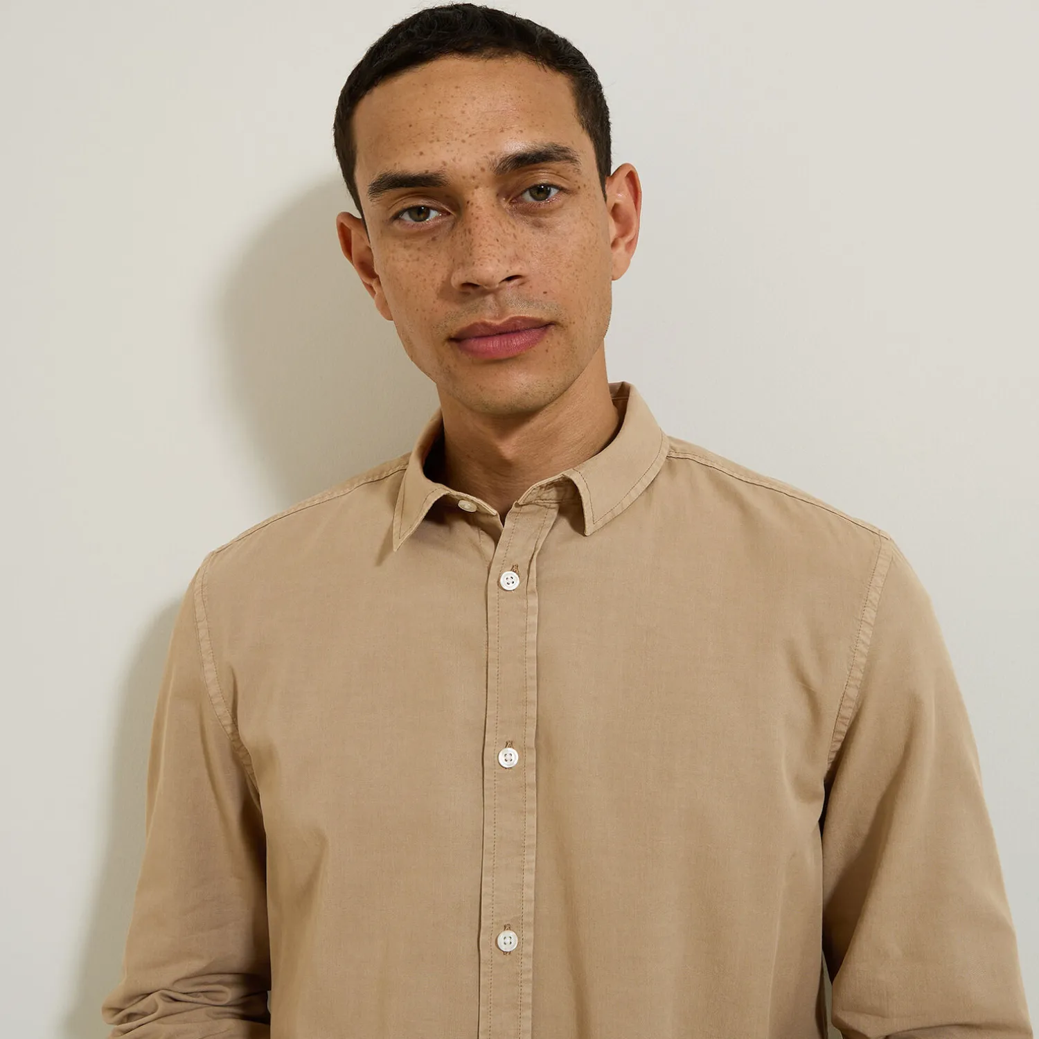 Jules Chemise en coton lyocell col boutonné- Chemise