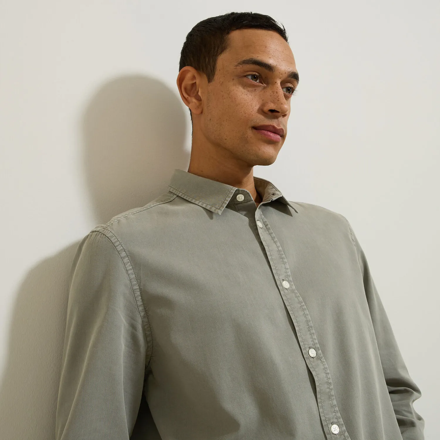 Jules Chemise en coton lyocell col boutonné- Chemise