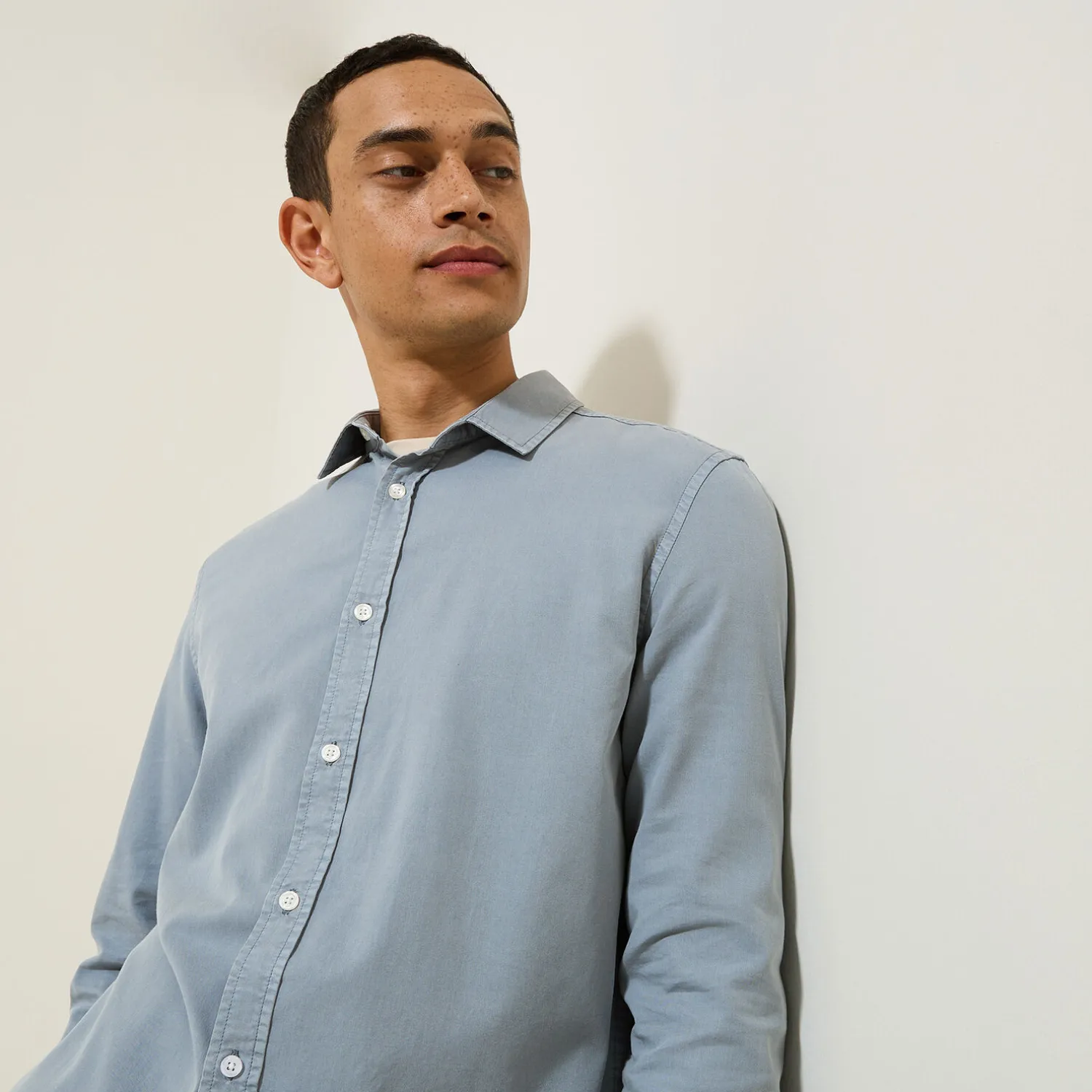 Jules Chemise en coton lyocell col boutonné- Chemise