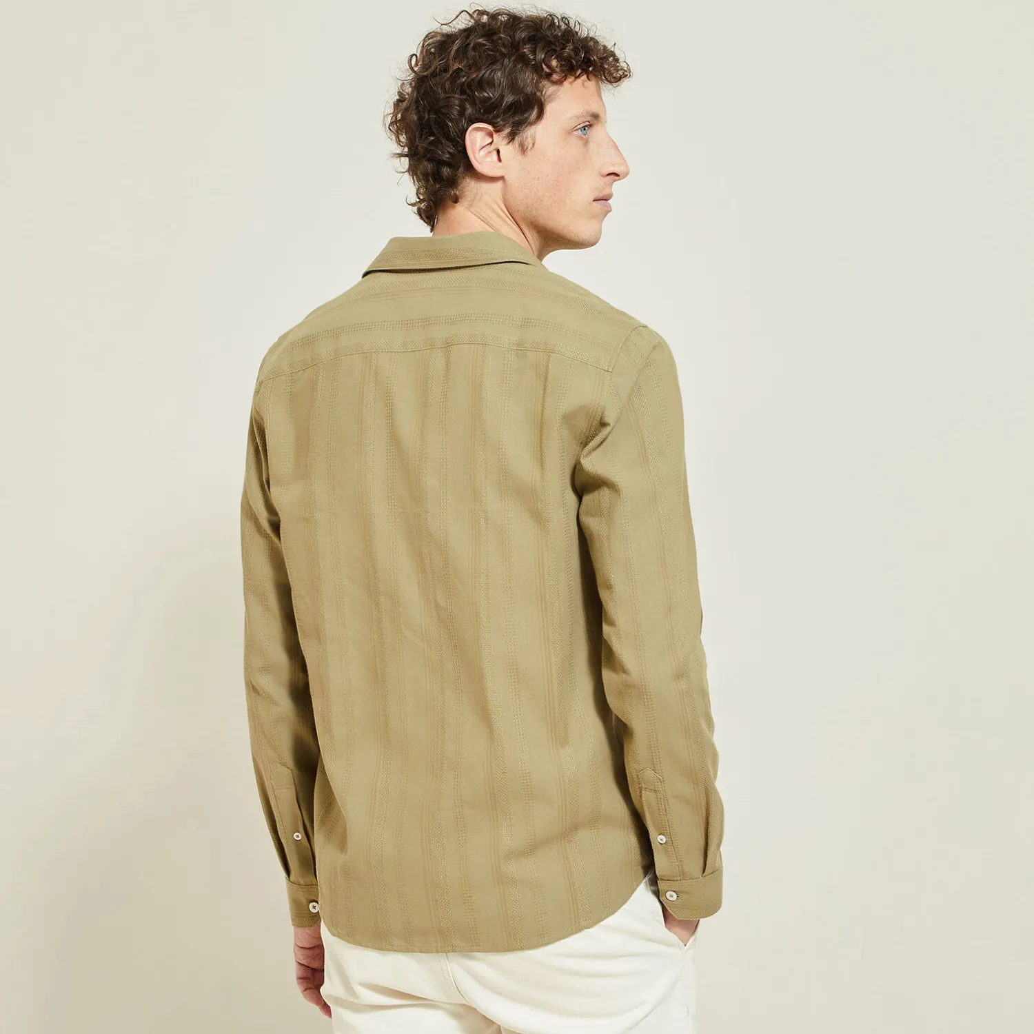 Jules Chemise en coton matière texturée- Chemise