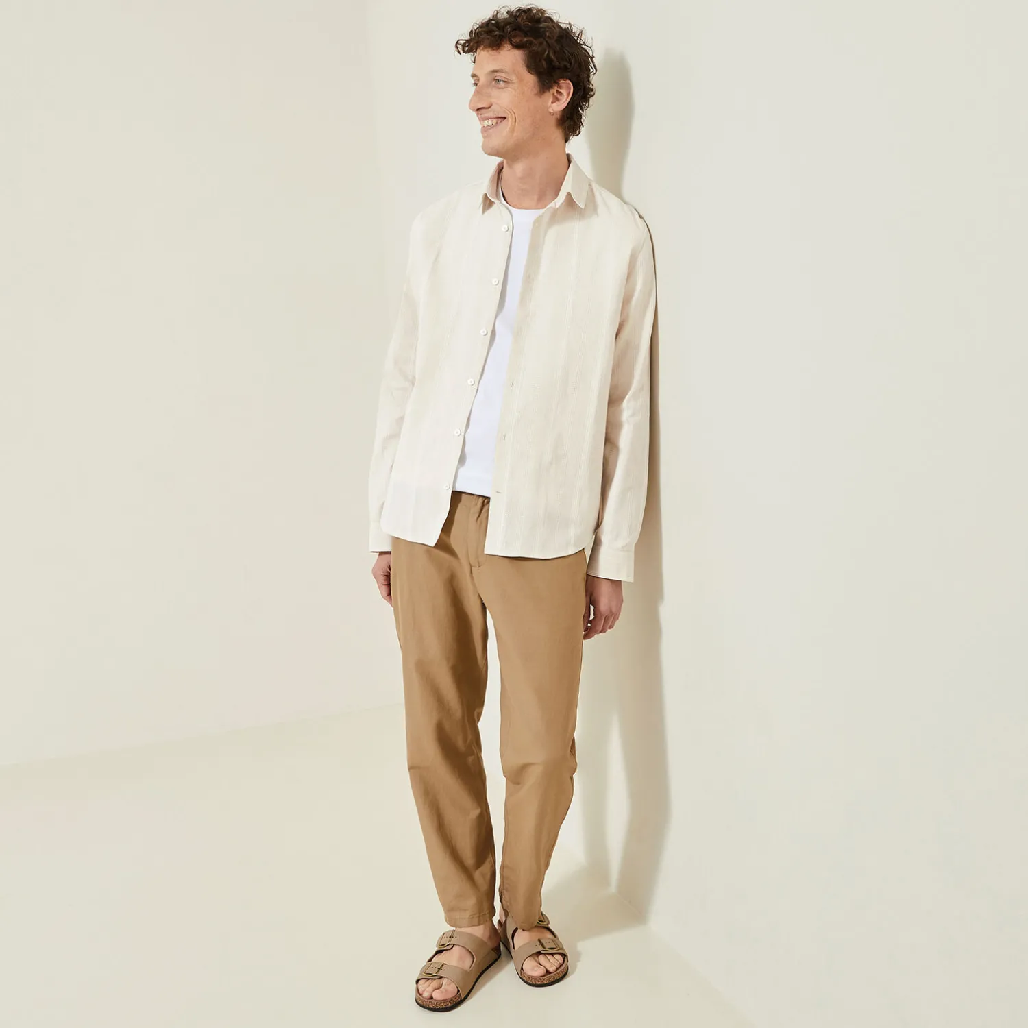 Jules Chemise en coton matière texturée- Chemise