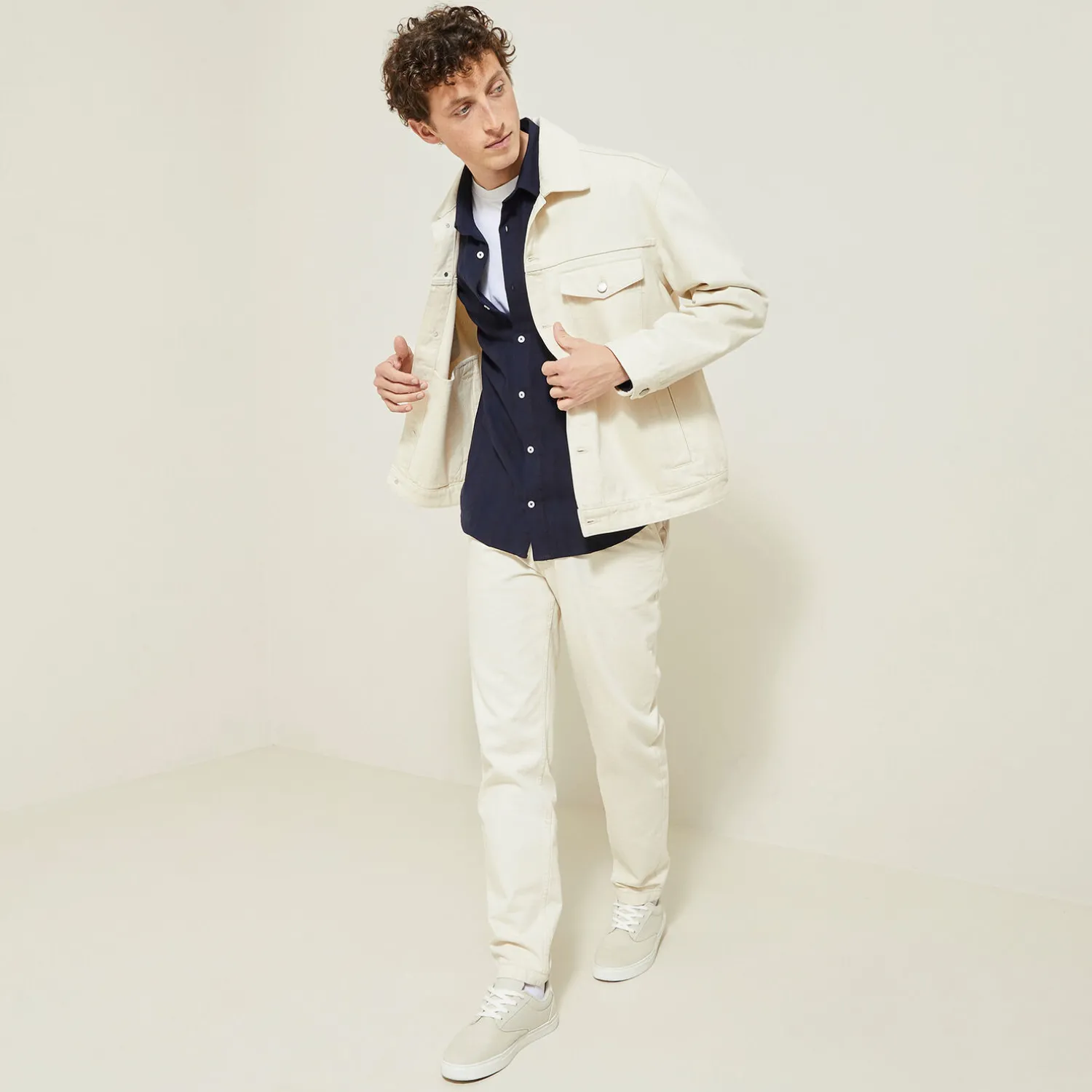 Jules Chemise en coton matière texturée- Chemise