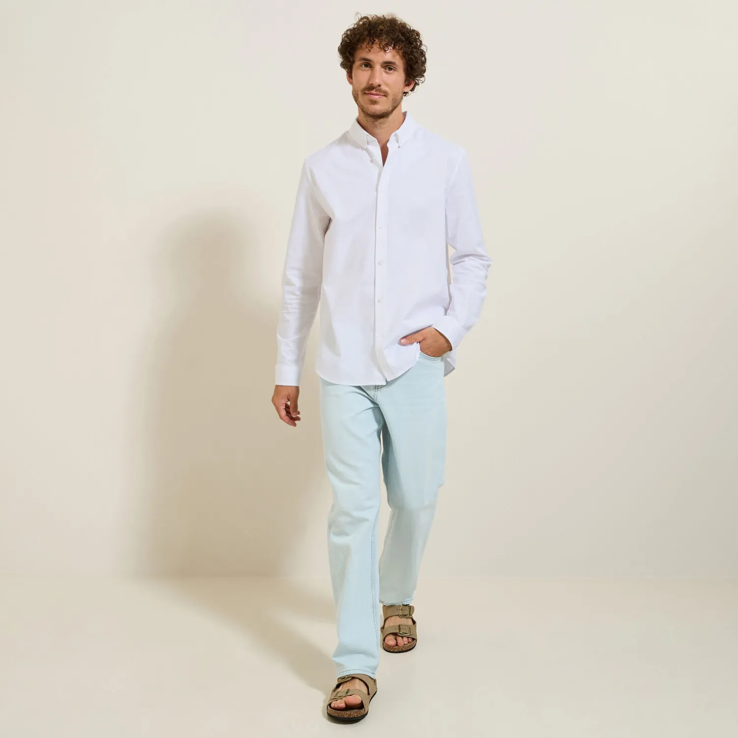 Jules Chemise en coton oxford élasthanne- Chemise