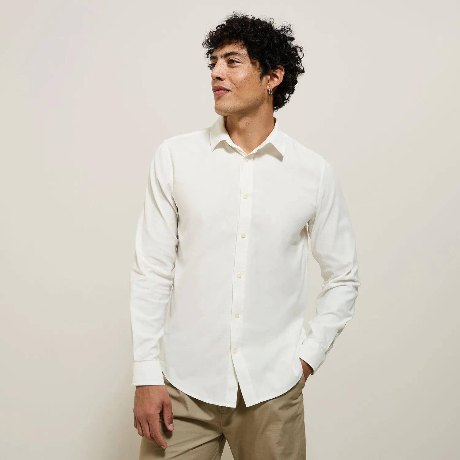 Jules Chemise en coton piqué unie- Chemise