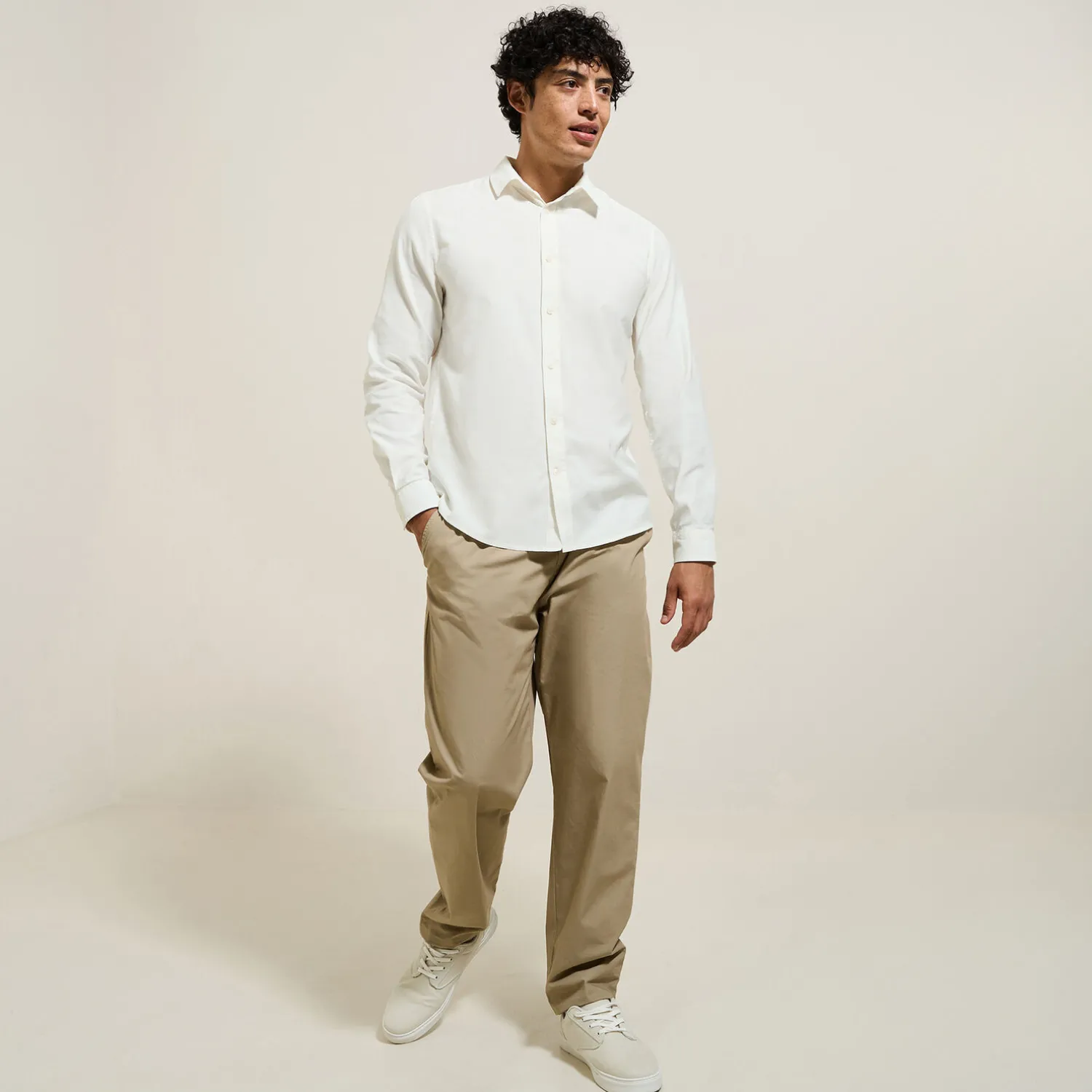 Jules Chemise en coton piqué unie- Chemise