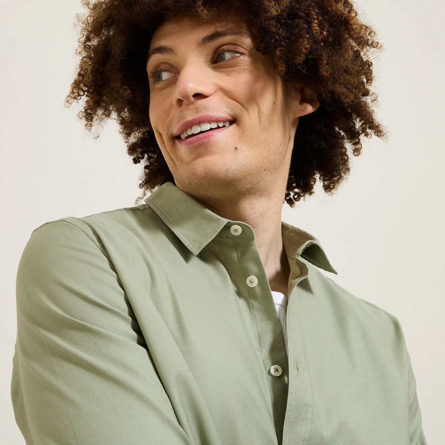 Jules Chemise en coton piqué unie- Chemise