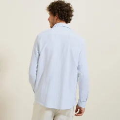 Jules Chemise en coton seersucker rayée- Smart Casual|Chemise Formelle